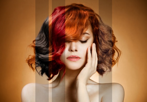 Woman with dyed hair